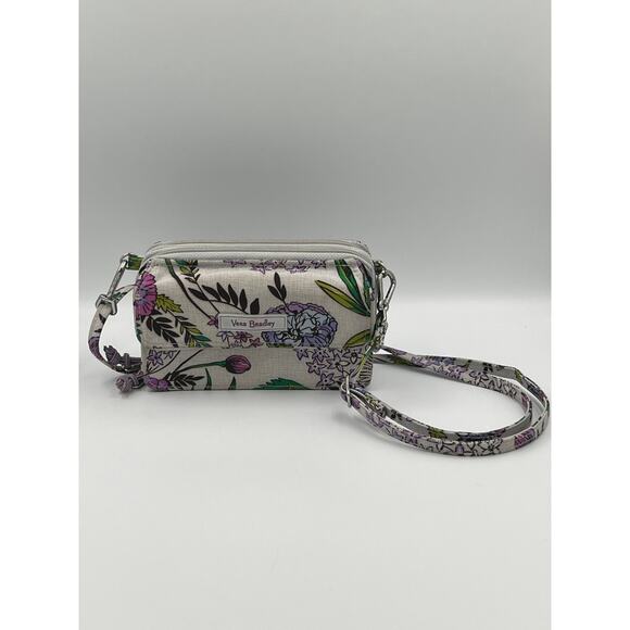 Vera Bradley Handbags - Vera Bradley Floral RFID All in One Crossbody Lavender Meadow Purple